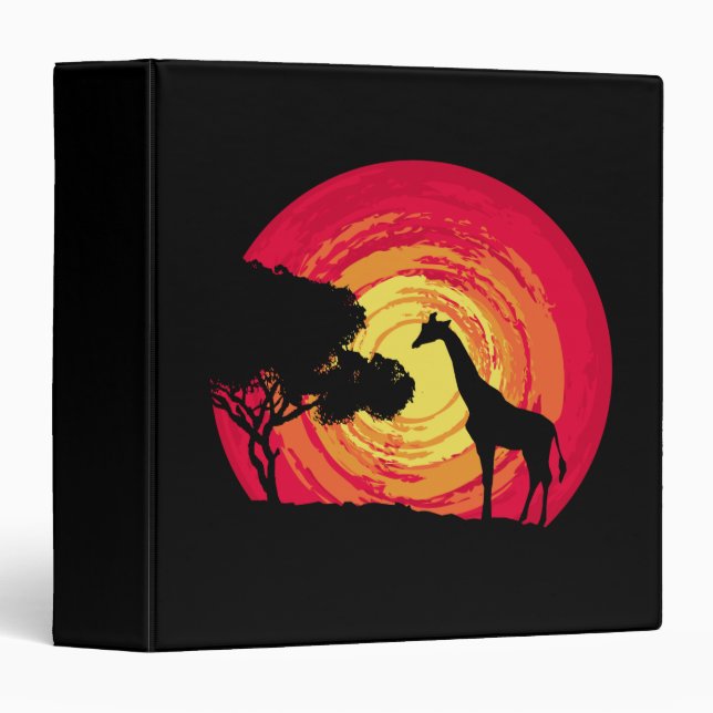 African sunset 3 ring binder (Front/Spine)