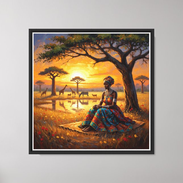 African Sunset Art Print (Front)