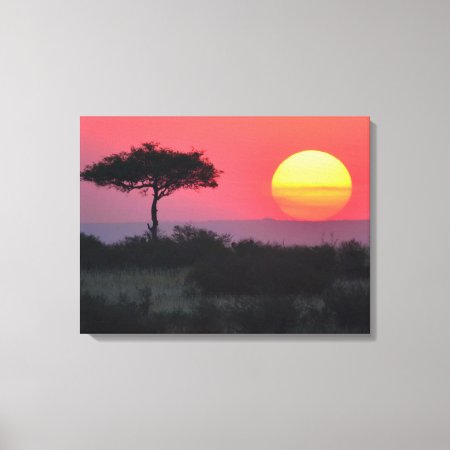 African Sunset Canvas Print
