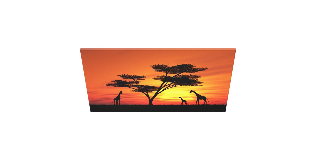 African Sunset Canvas Print | Zazzle