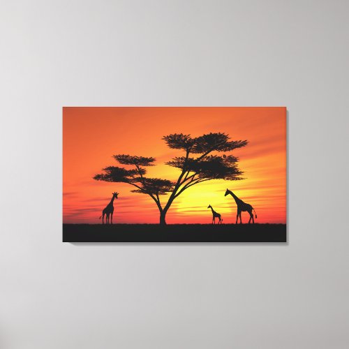 African Sunset Canvas Print