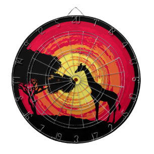 African sunset dart board