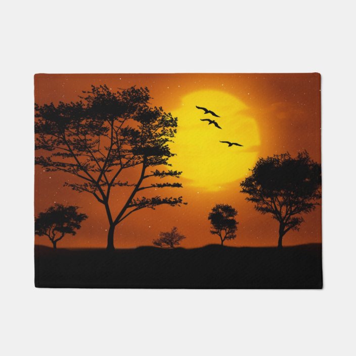 African Sunset Doormat | Zazzle.com