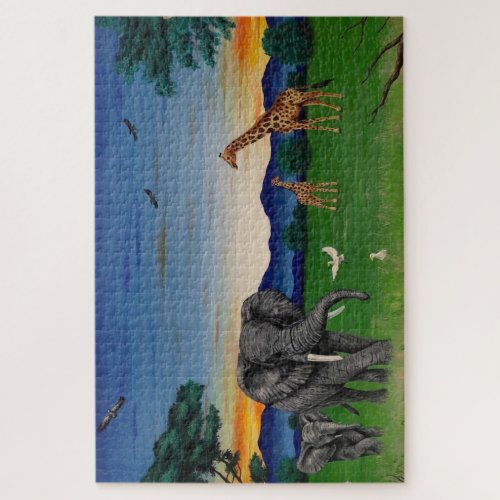 African Sunset Jigsaw Puzzle