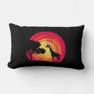 African sunset lumbar pillow