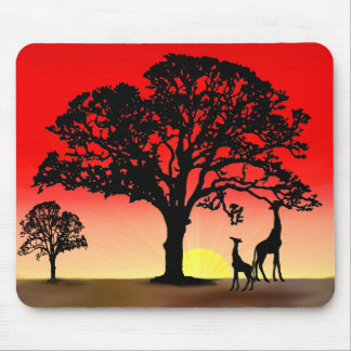 African sunset Mouse pad