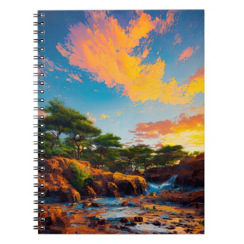 African Sunset Paints a River Notebook