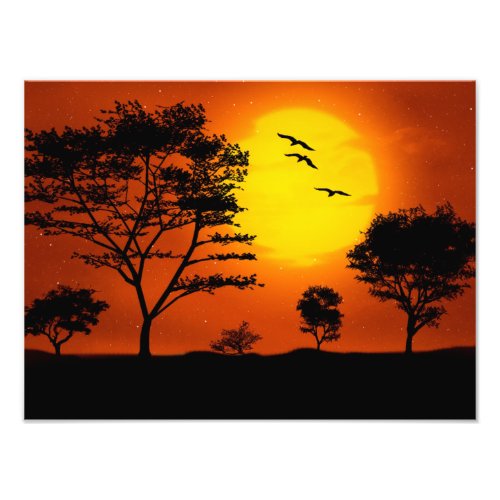 African Sunset Photo Print