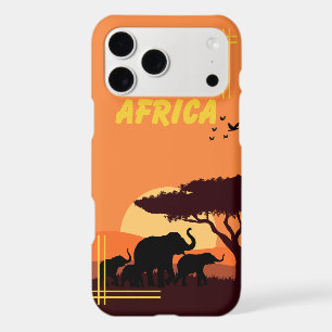African Sunset Serengeti Elephants Silhouette Phon iPhone 17 Pro Max Case