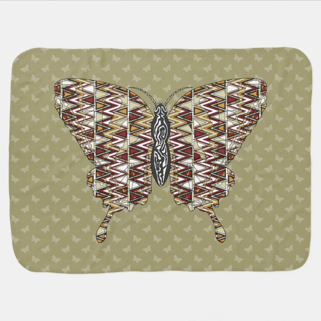 African Swallowtail Baby Blanket (Horizontal)