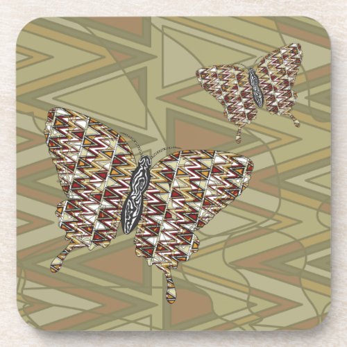African Swallowtail Square Coaster
