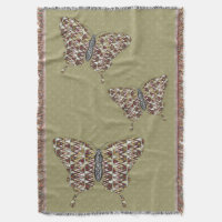 African Swallowtail Throw Blanket