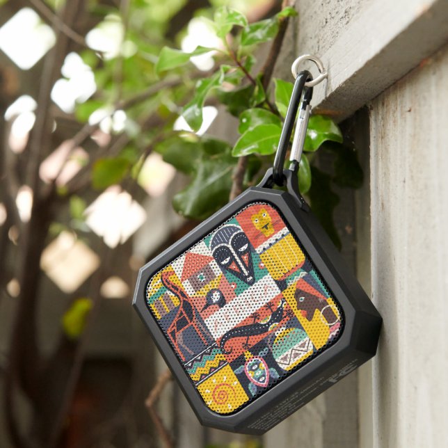 African Symbolic Art Collage Bluetooth Speaker (Inisitu)