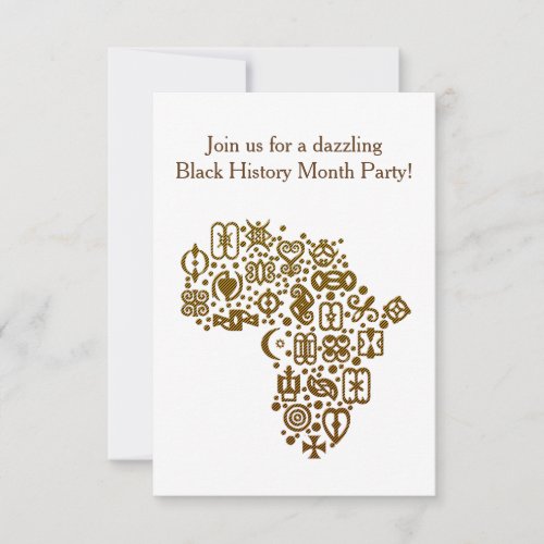 African Symbols BHM Party Invitations