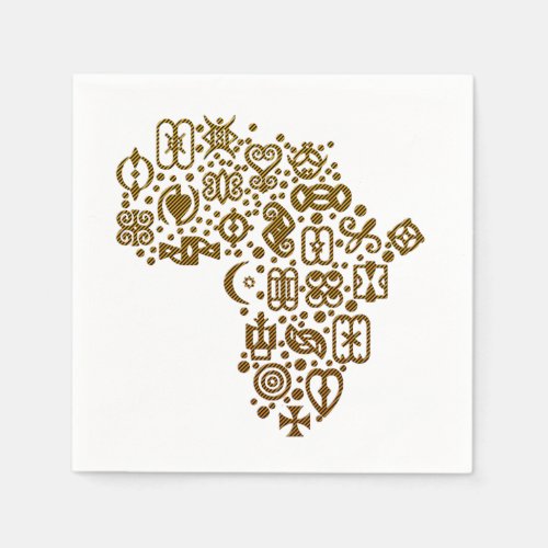 African Symbols BHM Party Paper Napkins