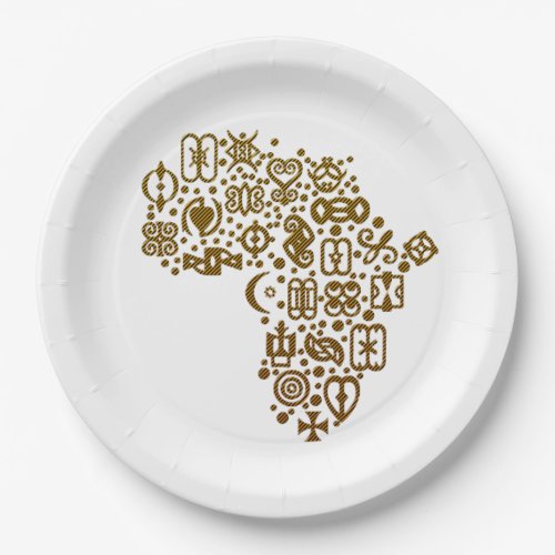 African Symbols BHM Party Paper Plates