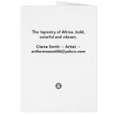 African Tapestry Cards (Back)