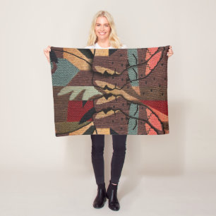 African Tapestry Fleece Blanket