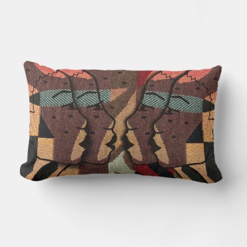African Tapestry Lumbar Pillow