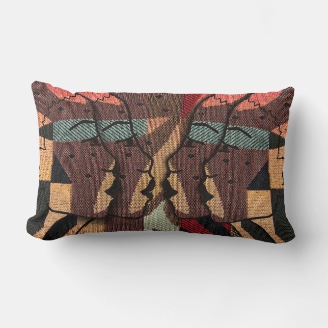 African Tapestry Lumbar Pillow (Front)