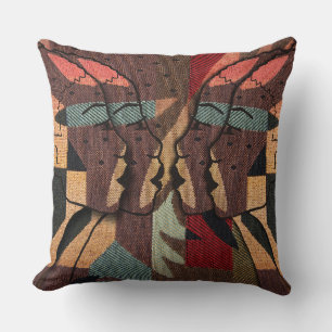 African Tapestry Throw Pillow