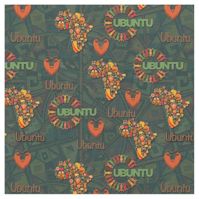 African Tapestry Ubuntu  Repeat Fabric (Close Up)