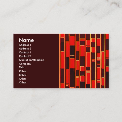 African Textile Inspired Abstract Business Card