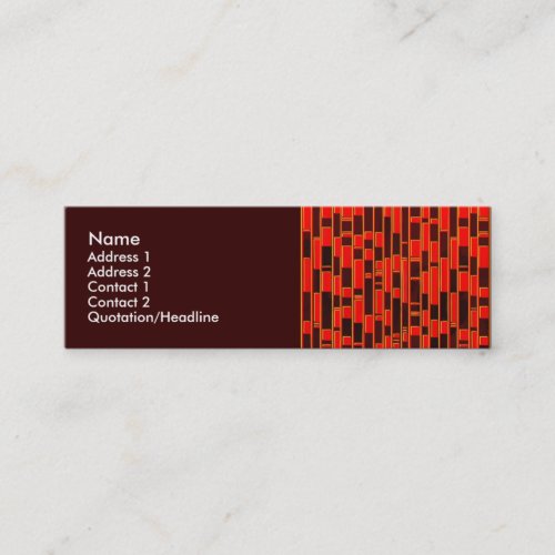 African Textile Inspired Abstract Mini Business Card