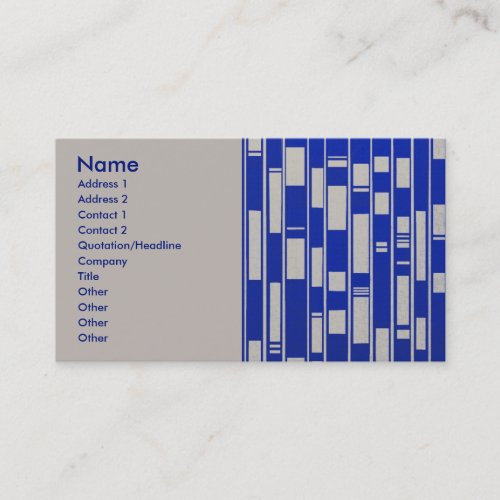 African Textile Inspired Abstract _ V2 Business Card