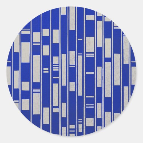 African Textile Inspired Abstract _ V2 Classic Round Sticker