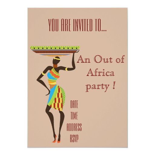 African Themed Invitations 4