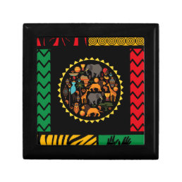 African themed wooden jewelry box/keepsakes gift box
