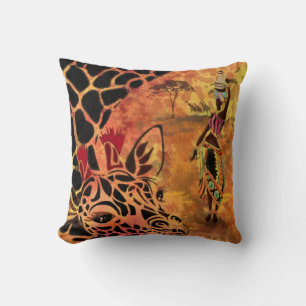 African Throw Pillow