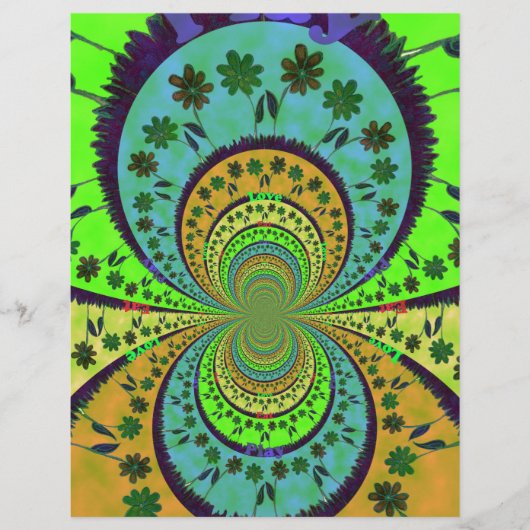 African Traditional Colors Kaleidoscope Floral Art (Front)