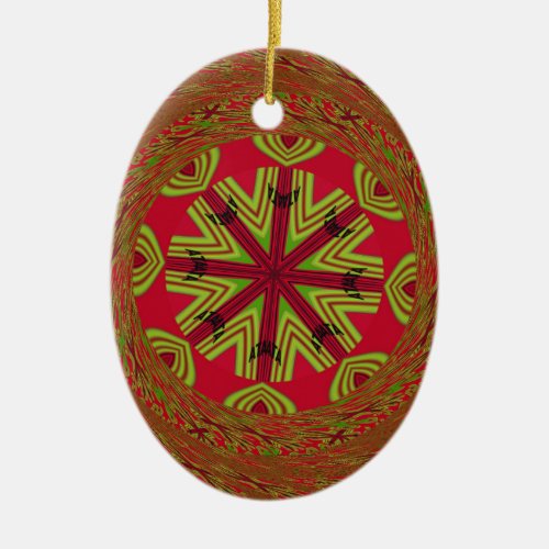 African Traditional Design Ceramic Ornament