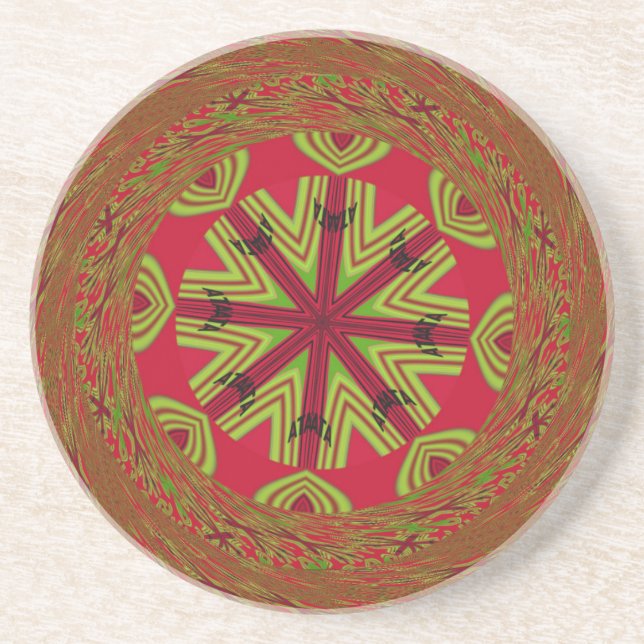 African Traditional Design Drink Coaster (Front)