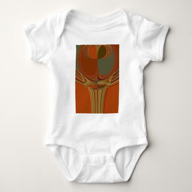 African Traditional Earth Contemporary Art Print   Baby Bodysuit (Front)