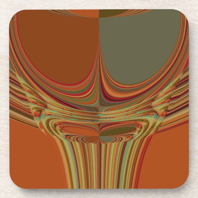 African Traditional Earth Contemporary Art Print   Drink Coaster (Front)