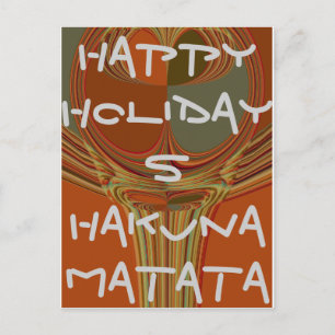 African Traditional Earth Contemporary Art Print Holiday Postcard