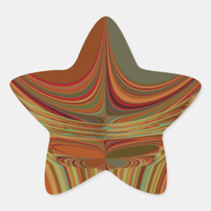 African Traditional Earth Contemporary Art Print Star Sticker
