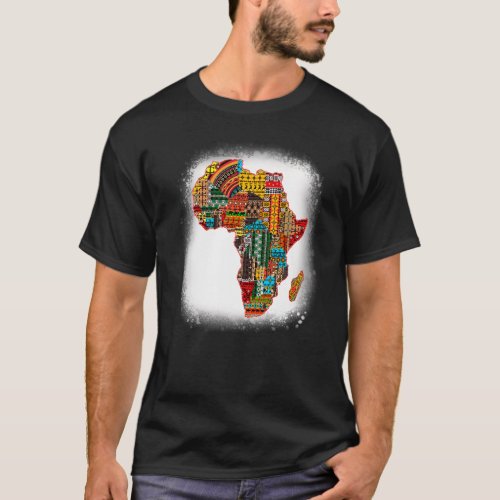 African Traditional Ethnic Africa Map Black Histor T_Shirt