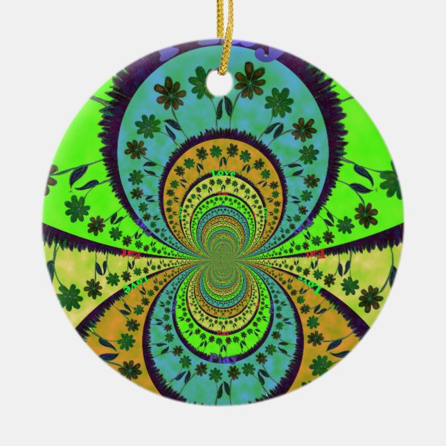 African Traditional Hakuna Matata Colors.png Ceramic Ornament (Front)
