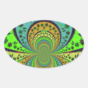 African Traditional Hakuna Matata Colors.png Oval Sticker