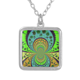 African Traditional Hakuna Matata Colors.png Silver Plated Necklace