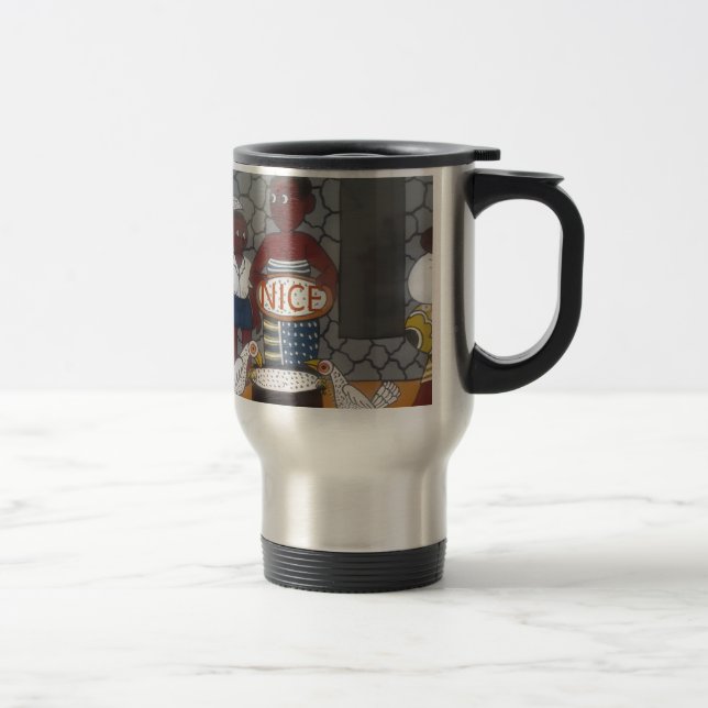 African Traditional Homestead Lifestyle Travel Mug (Right)