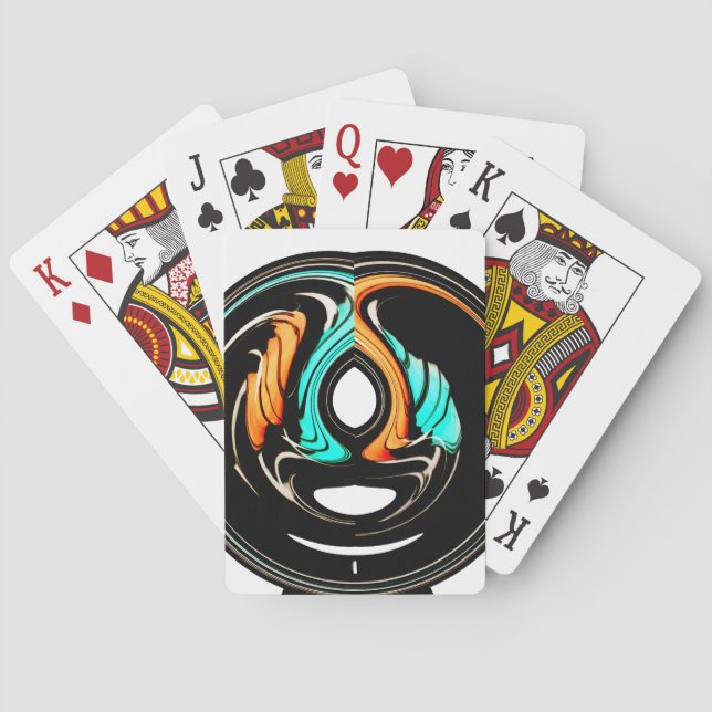 African Traditional Pattern Art Print Poker Cards (Back)