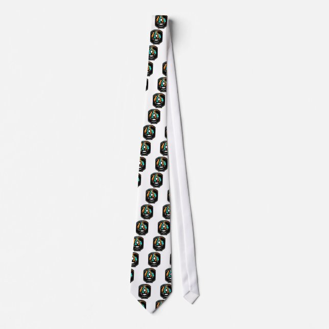 African Traditional Pattern Art Print Tie (Front)