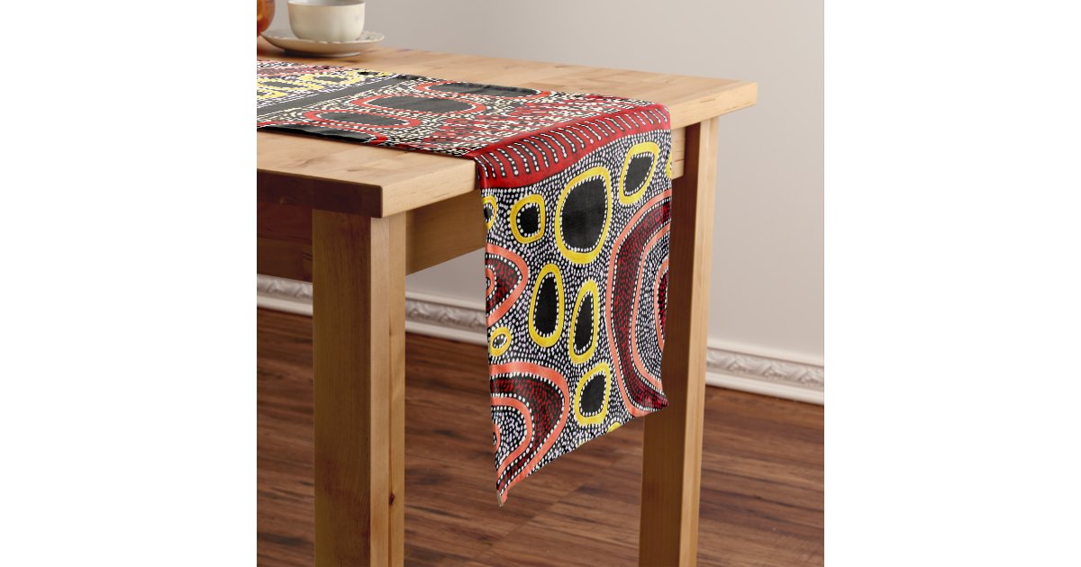African Tribal Abstract Art Short Table Runner | Zazzle