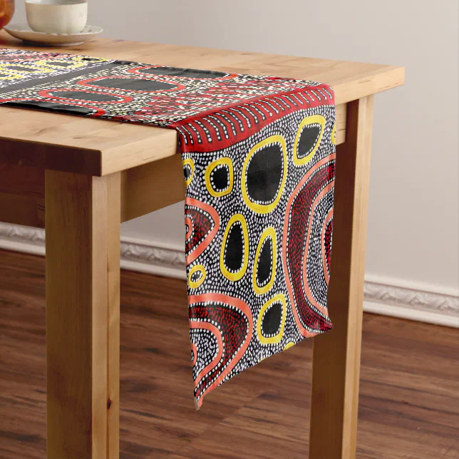African Tribal Abstract Art Short Table Runner | Zazzle