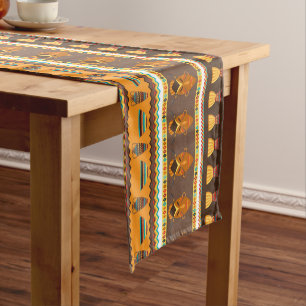 African Tribal animal pattern dining table runner